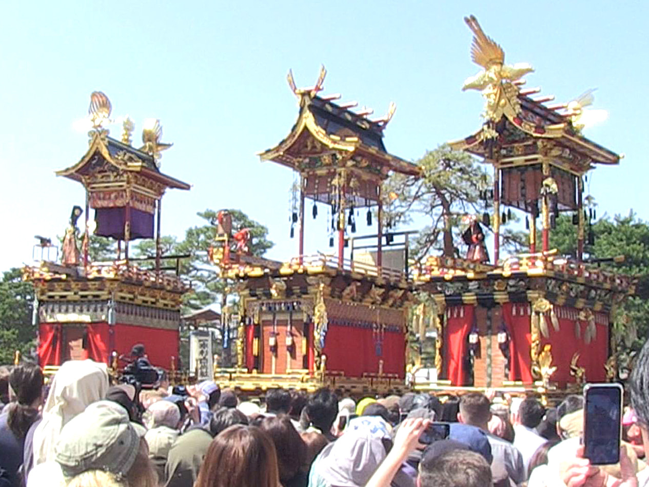 春の高山祭開幕 桜と祭屋台の共演が観光客魅了 岐阜県高山市｜ニュース｜ぎふチャン｜岐阜放送公式サイト